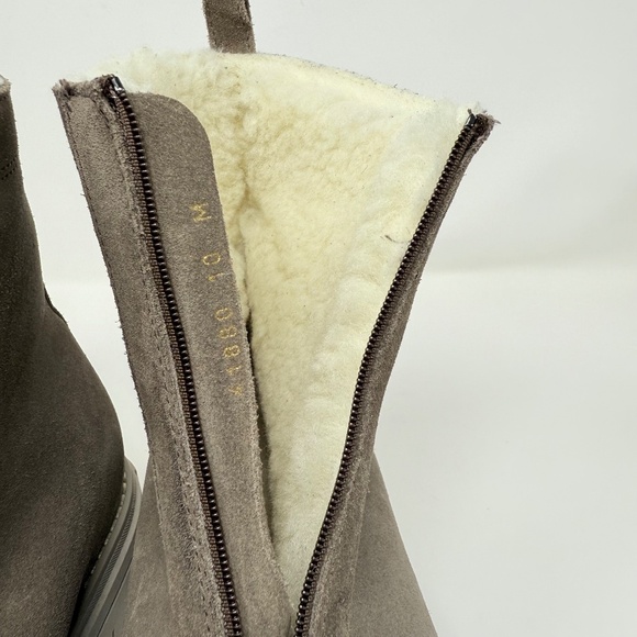 La Canadienne Delta Shearling Lined Suede Bootie Sz 10 - Picture 12 of 15